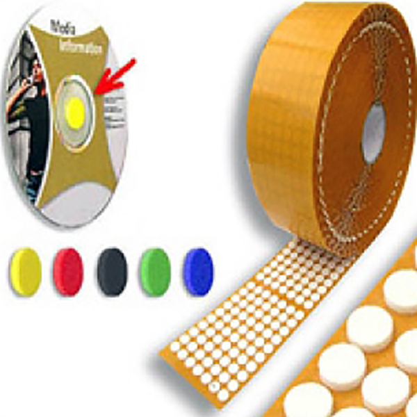 16mm x 4mm CD or DVD Dots Foam 1000 Adhesive Mounts per Roll for Secure Disc Display 